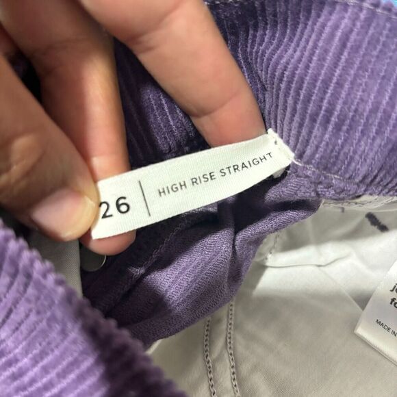 NEW PacSun Pacific Sunwear Women's 26 Purple High Rise Straight Corduroy Jeans - Picture 8 of 11